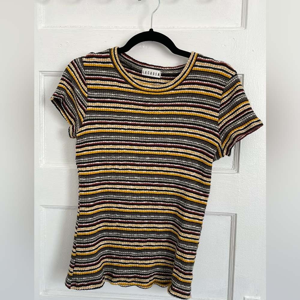 Striped knit shirt